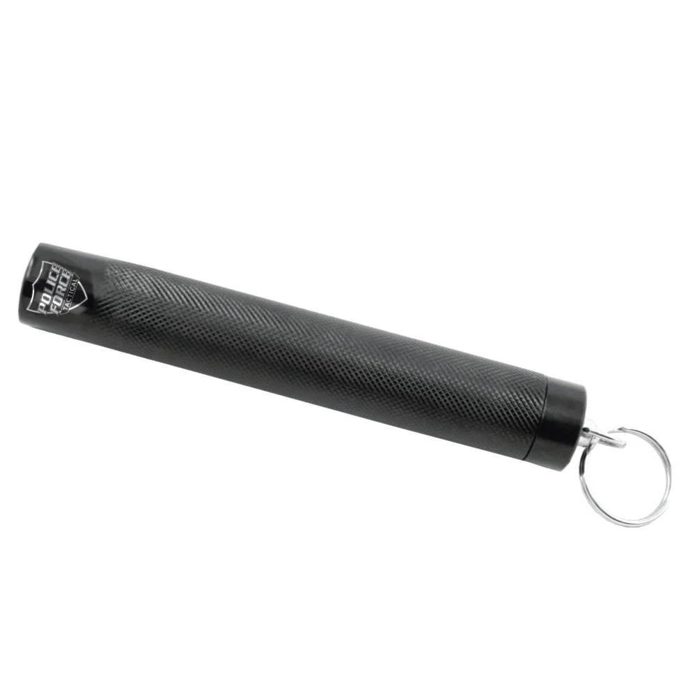 Police Force 12" Expandable Steel Baton w/ Keyring - Image 3