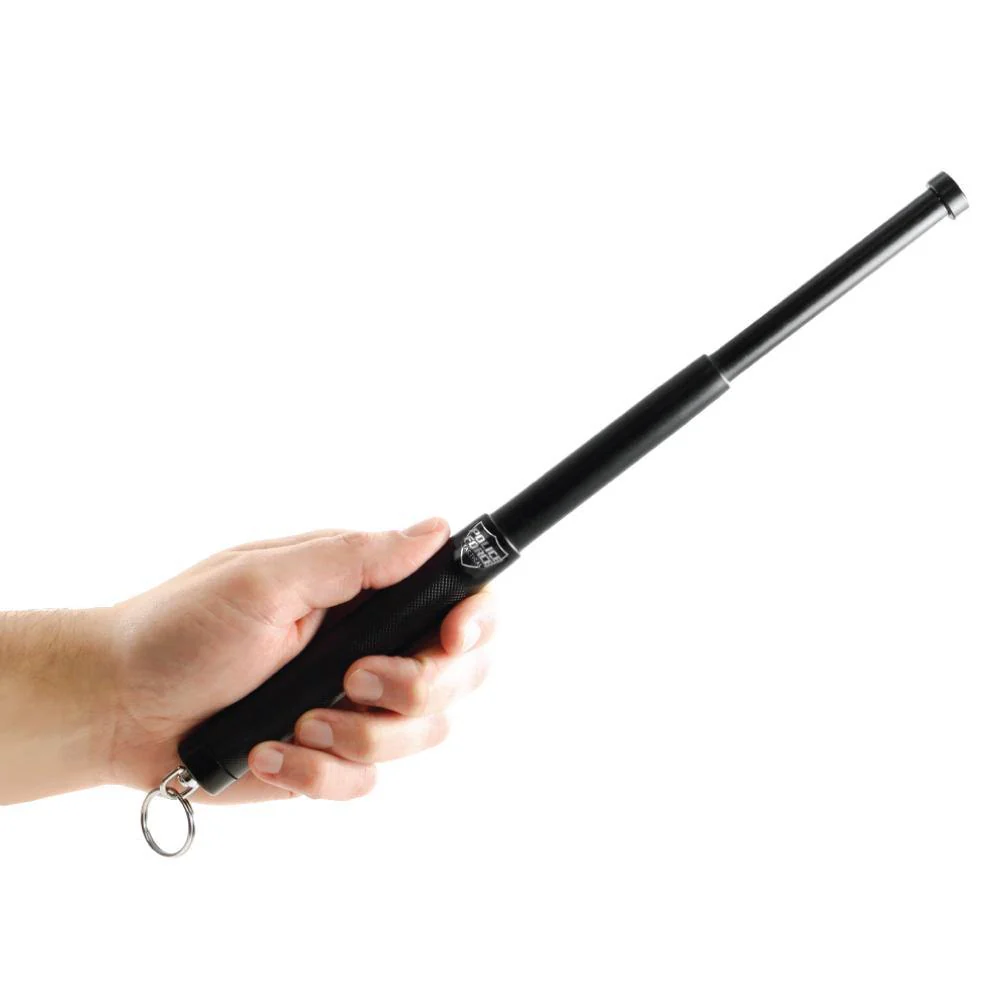 Police Force 12" Expandable Steel Baton w/ Keyring - Image 2