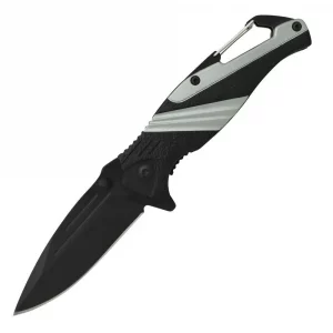 ElitEdge Striped 7" Tactical Knife - Silver