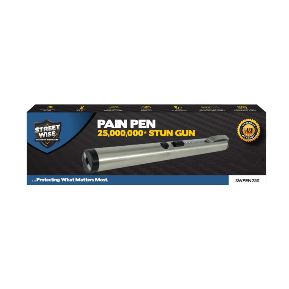 Streetwise Pain Pen 25,000,000* Stun Gun - Silver - Image 7