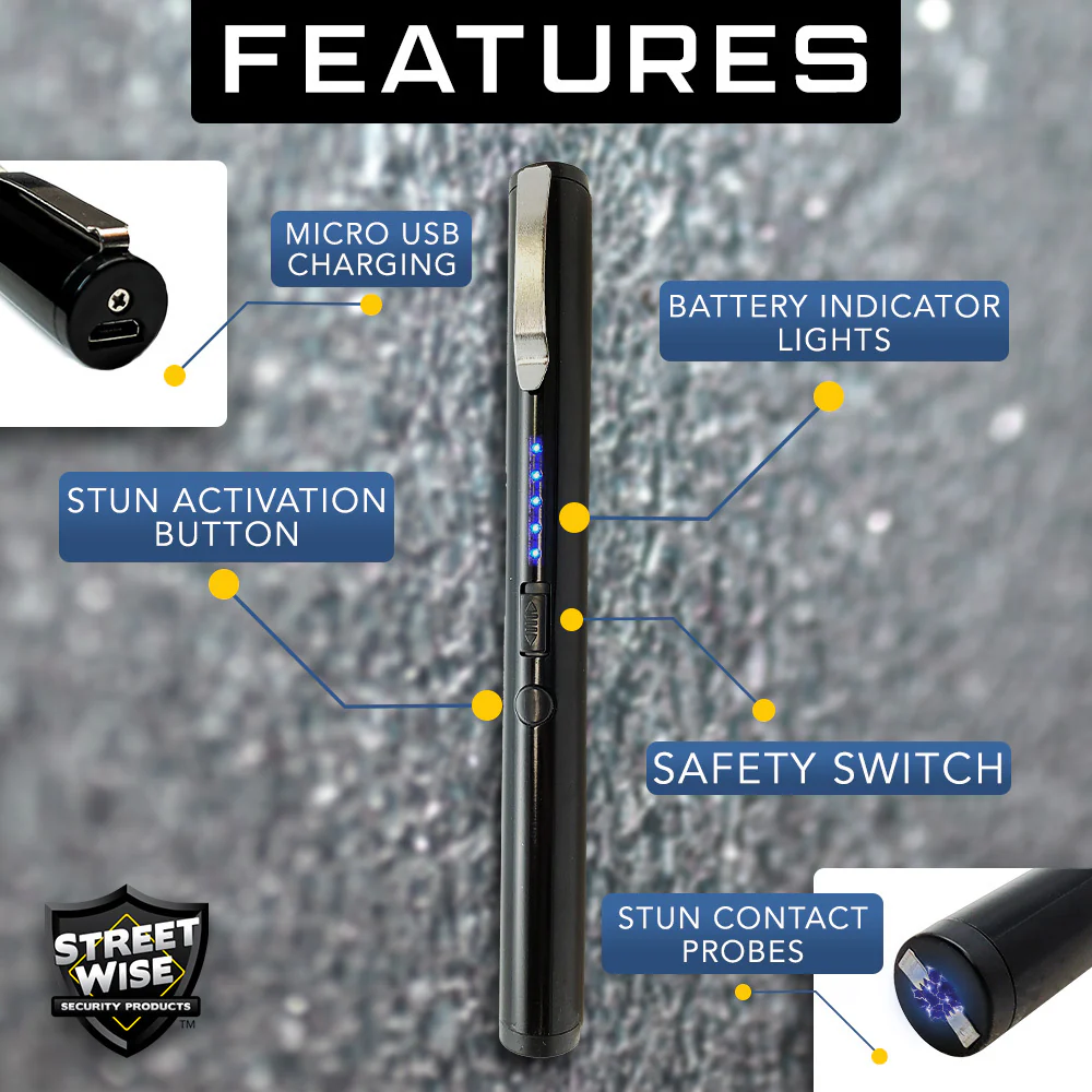 Streetwise Pain Pen 25,000,000* Stun Gun - Silver - Image 4
